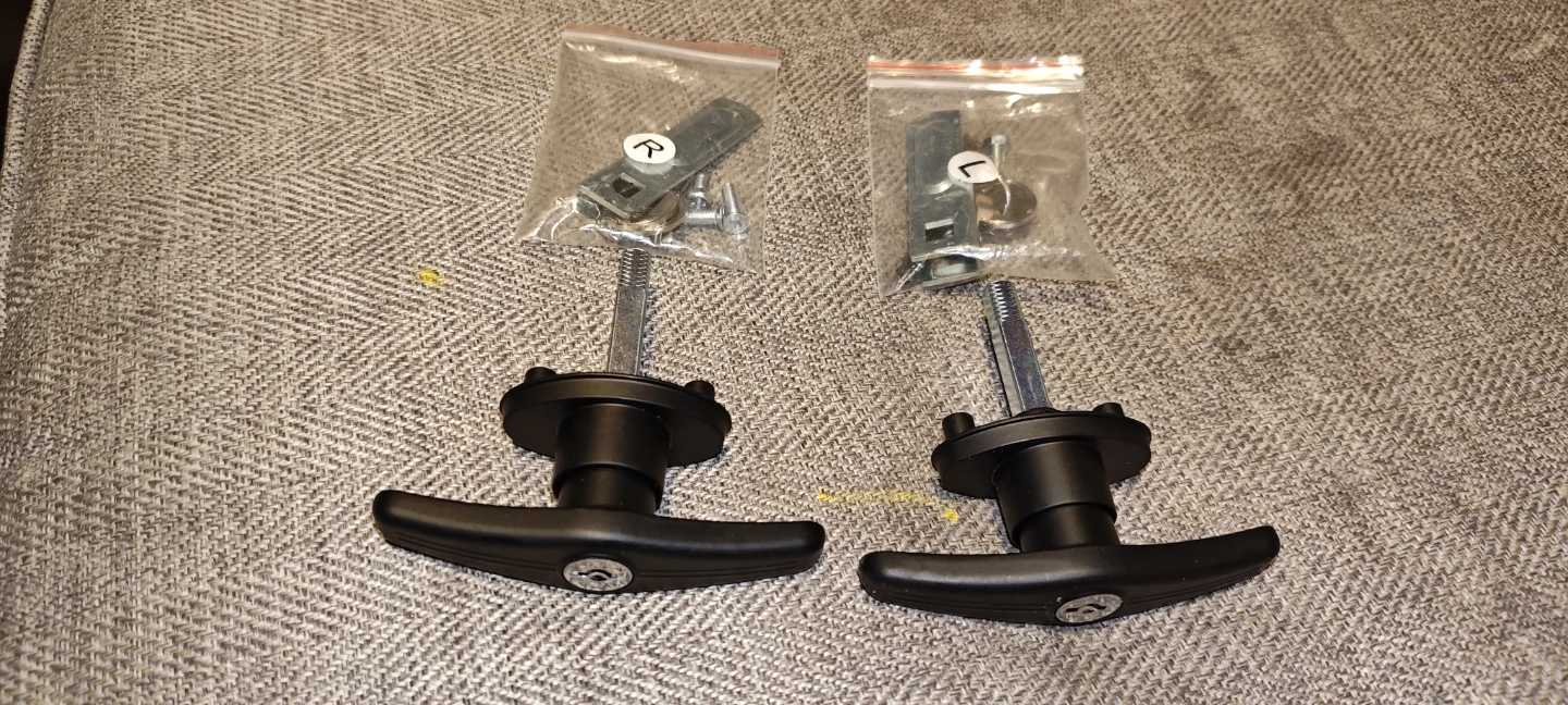 2 T-Handle RV Truck Topper Locking Handles with Keys