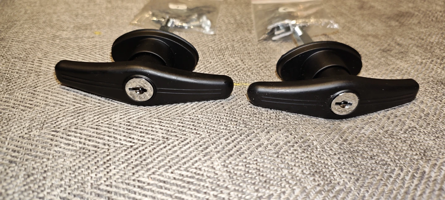 2 T-Handle RV Truck Topper Locking Handles with Keys - photo 2