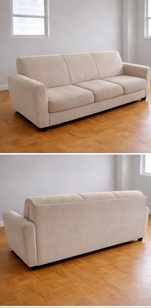 Beige 3-Seater Sofa – $50