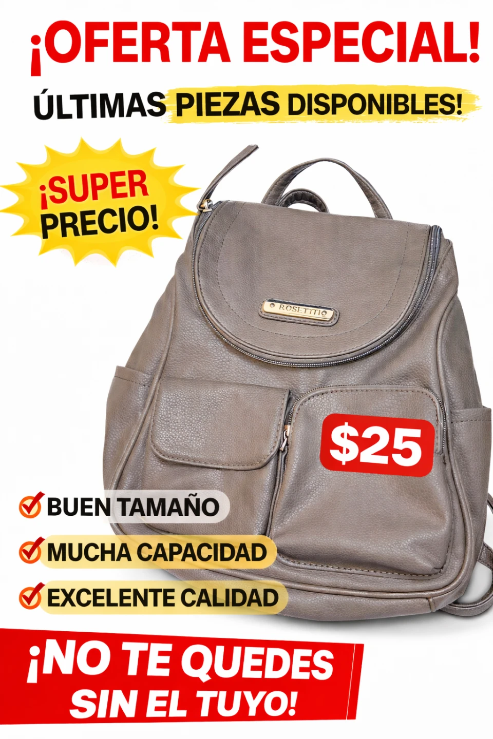 💼 Mochila elegante como nueva ¡A SOLO $25!