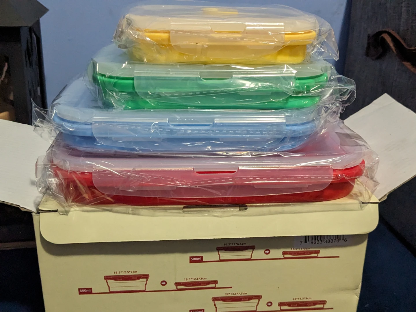 Collapsible Silicone Food Storage Container Set