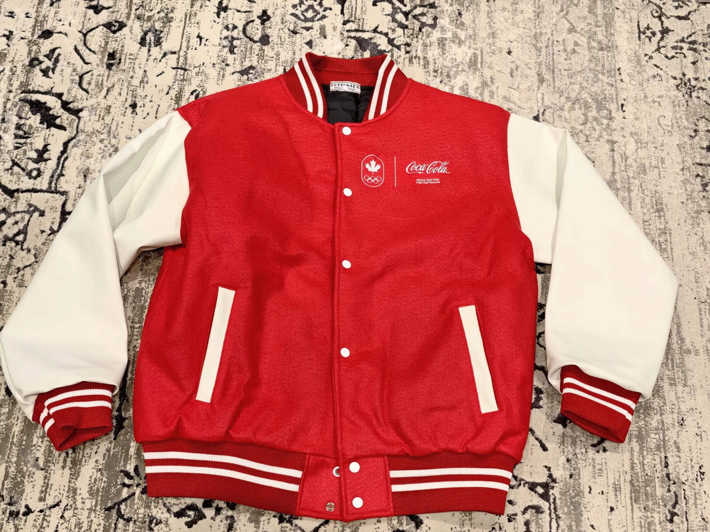 Coca-Cola Canada Olympic Team Letterman Jacket Men's Xl