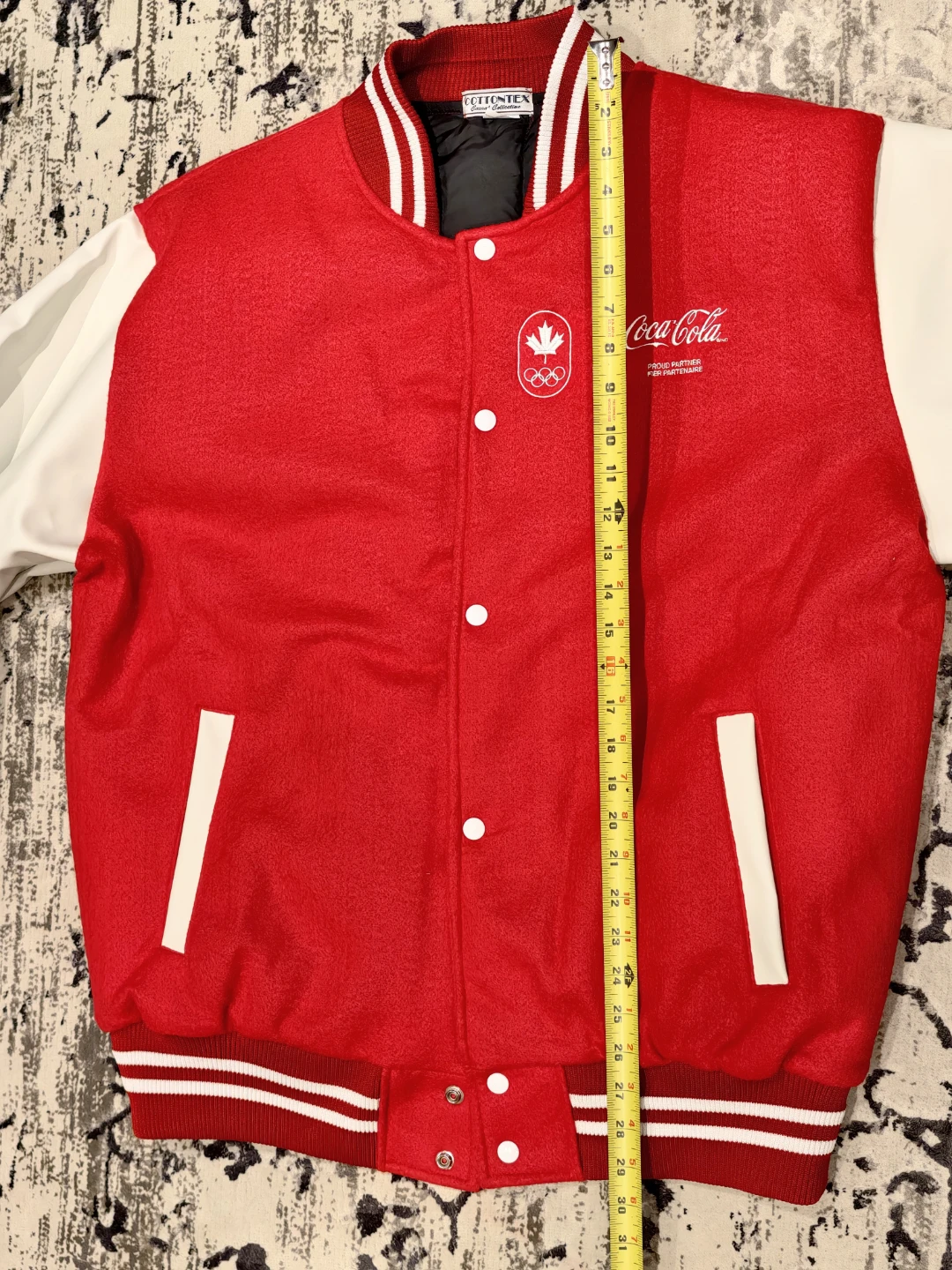 Coca-Cola Canada Olympic Team Letterman Jacket Men's Xl - photo 4