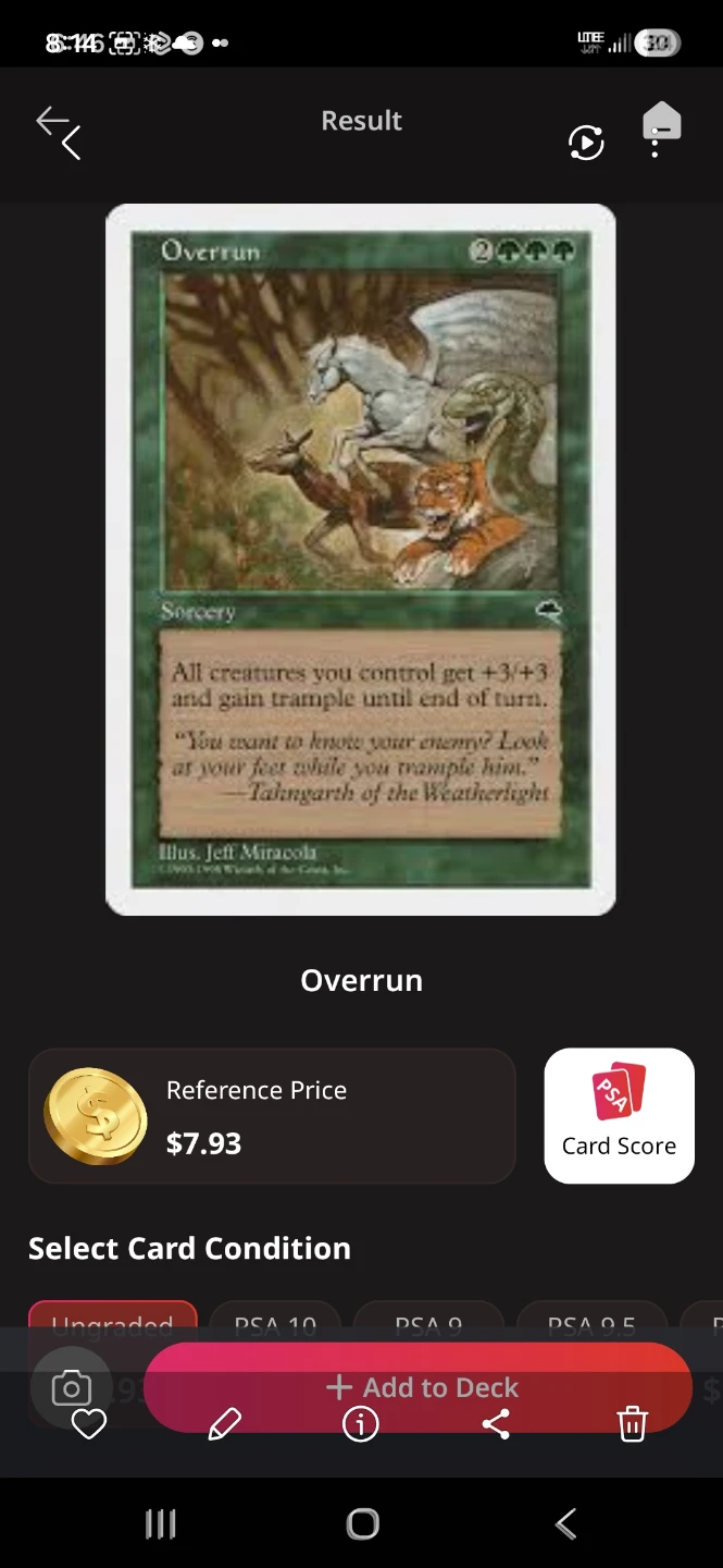 Magic The Gathering Overrun Sorcery Card