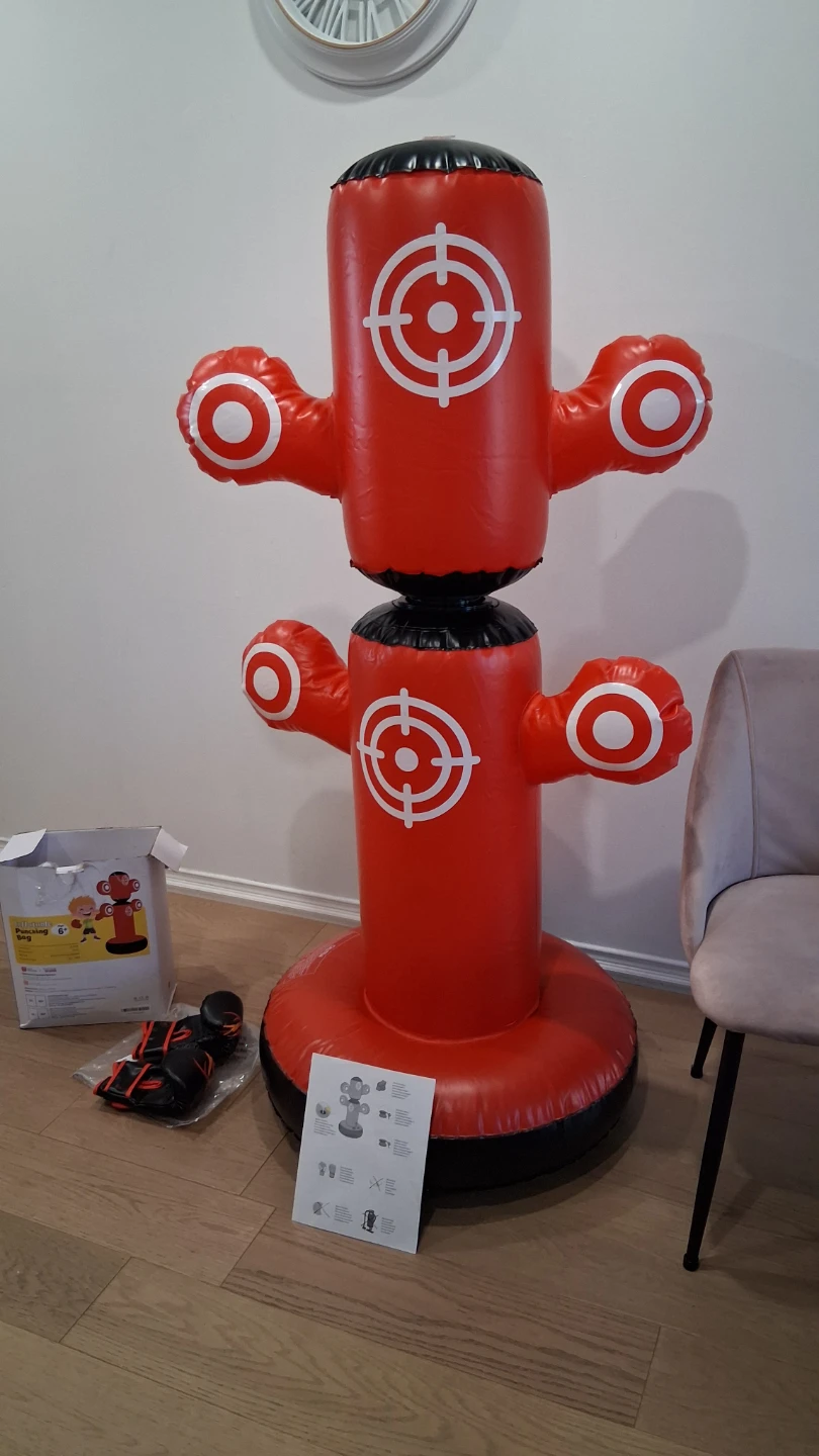 Inflatable Punching Bag 360 free rotation with gloves