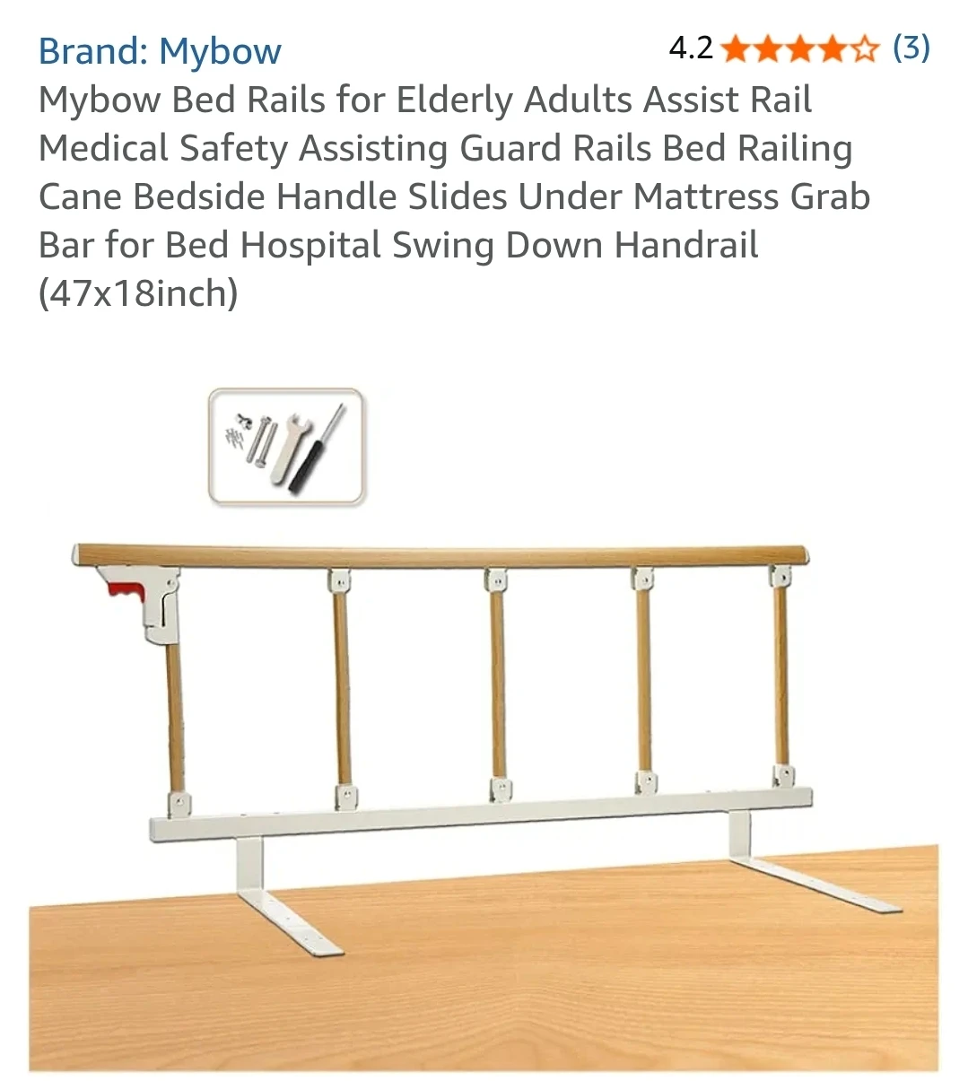 Mybow Bed Rails for Elderly Adults Assist Rail 🛏️👴👵 - photo 5