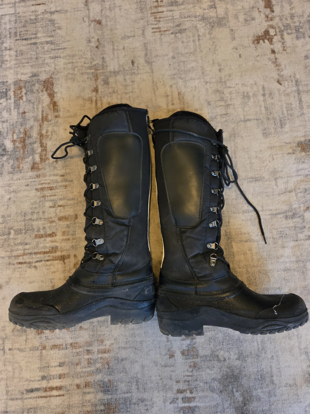 AUKEN Black Lace-Up Winter Boots Size 5 - photo 2