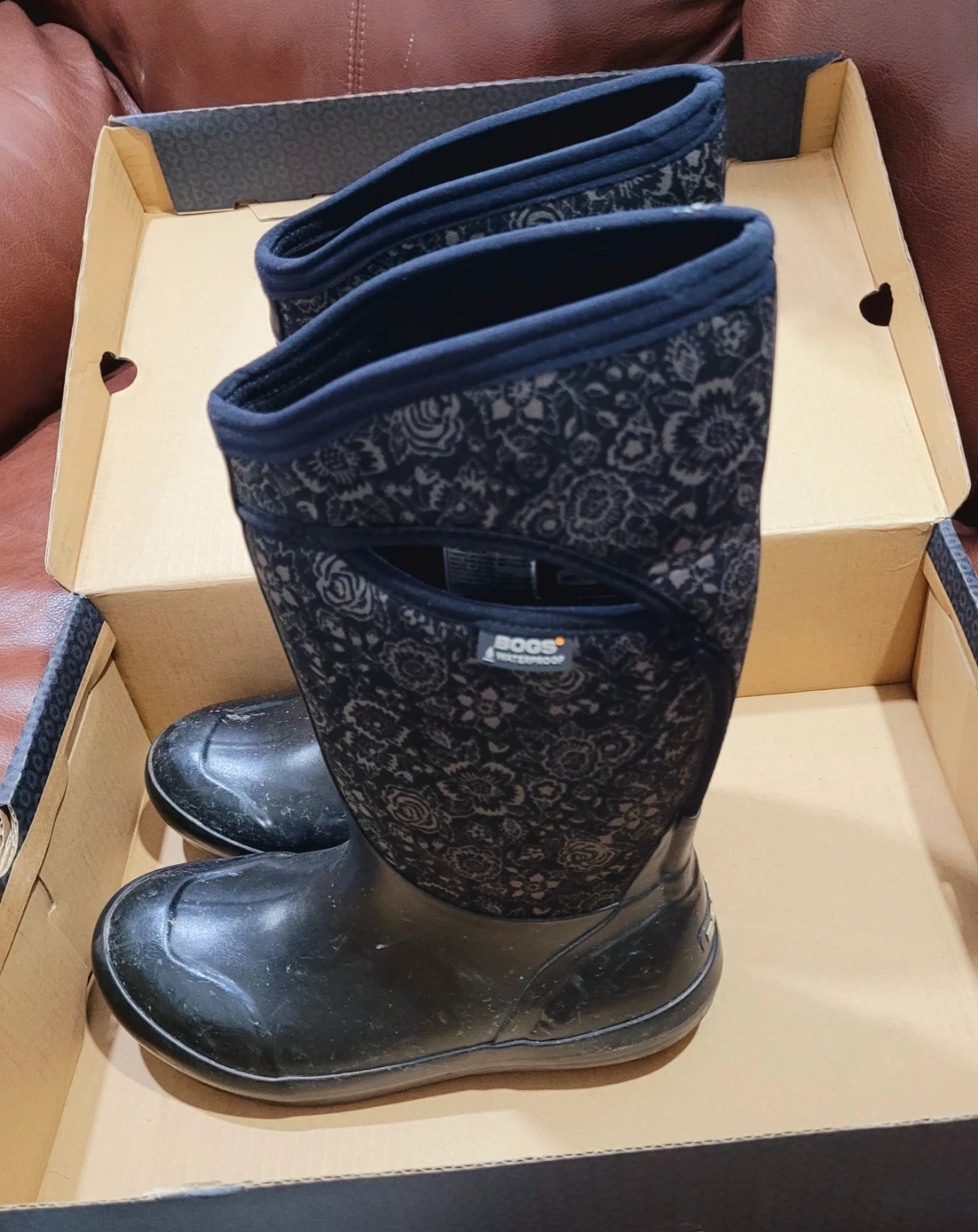 Bogs Women's Black insulated waterproof Rubber Boots Size 8 - photo 3