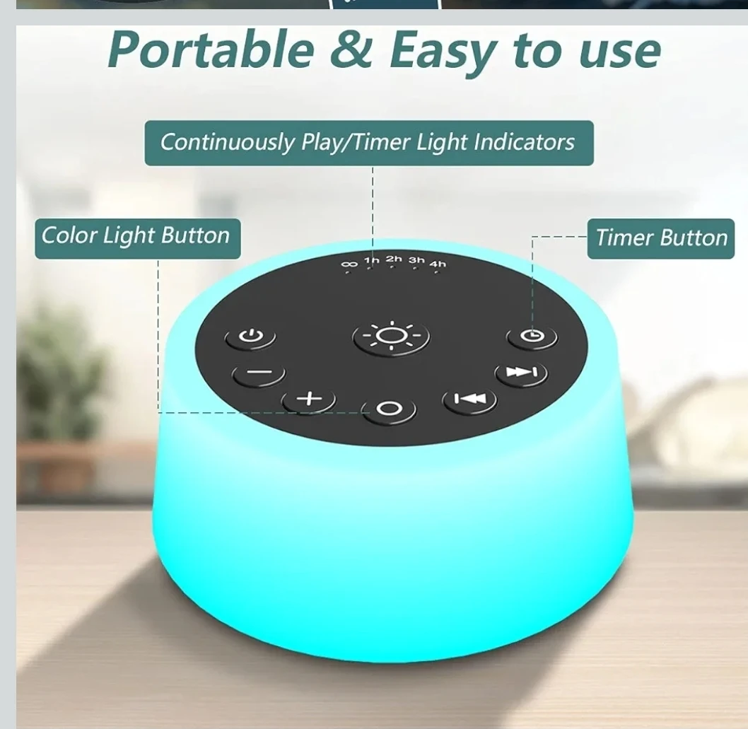 White noise sleep, Colourful Night Lamp Night Light - photo 5