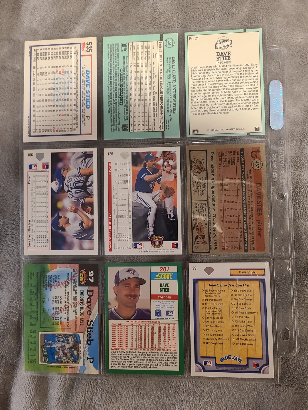 Dave Stieb Baseball Cards Collection - photo 2