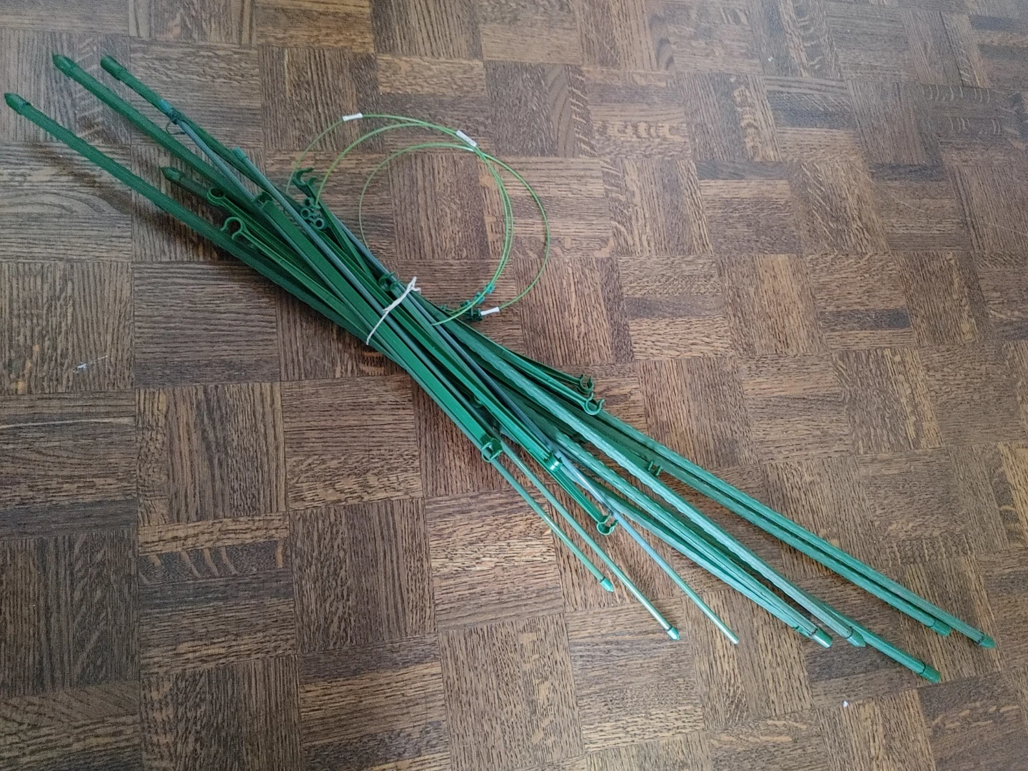 Green Garden Plant Stakes and Ties