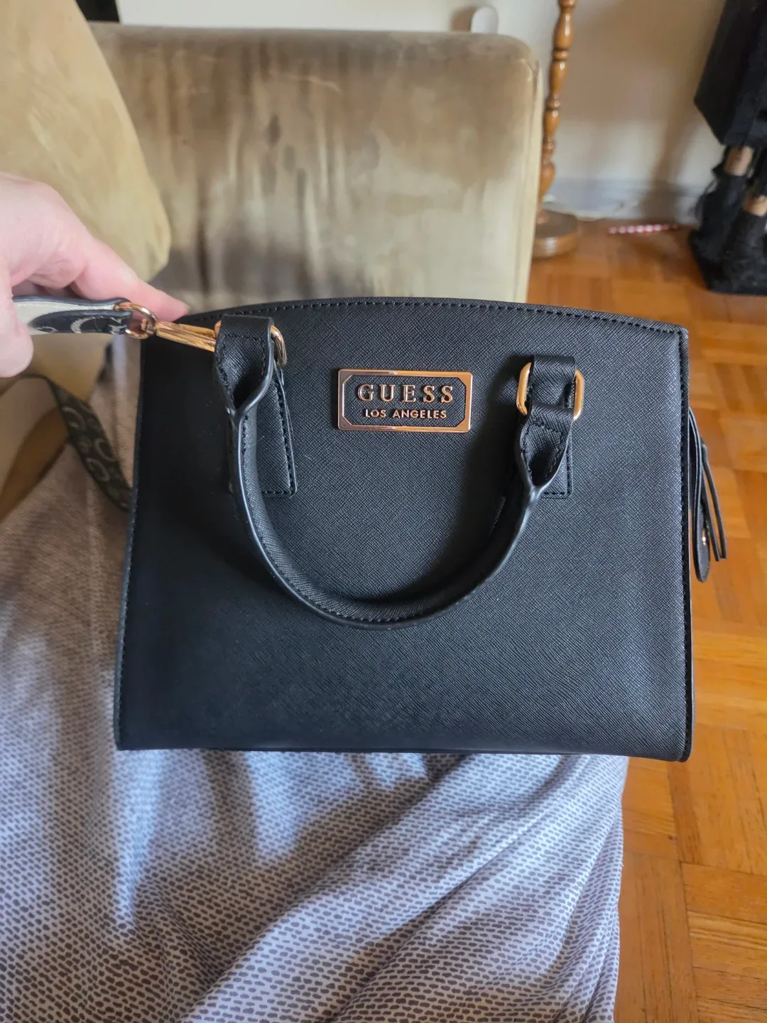GUESS Black Satchel Handbag