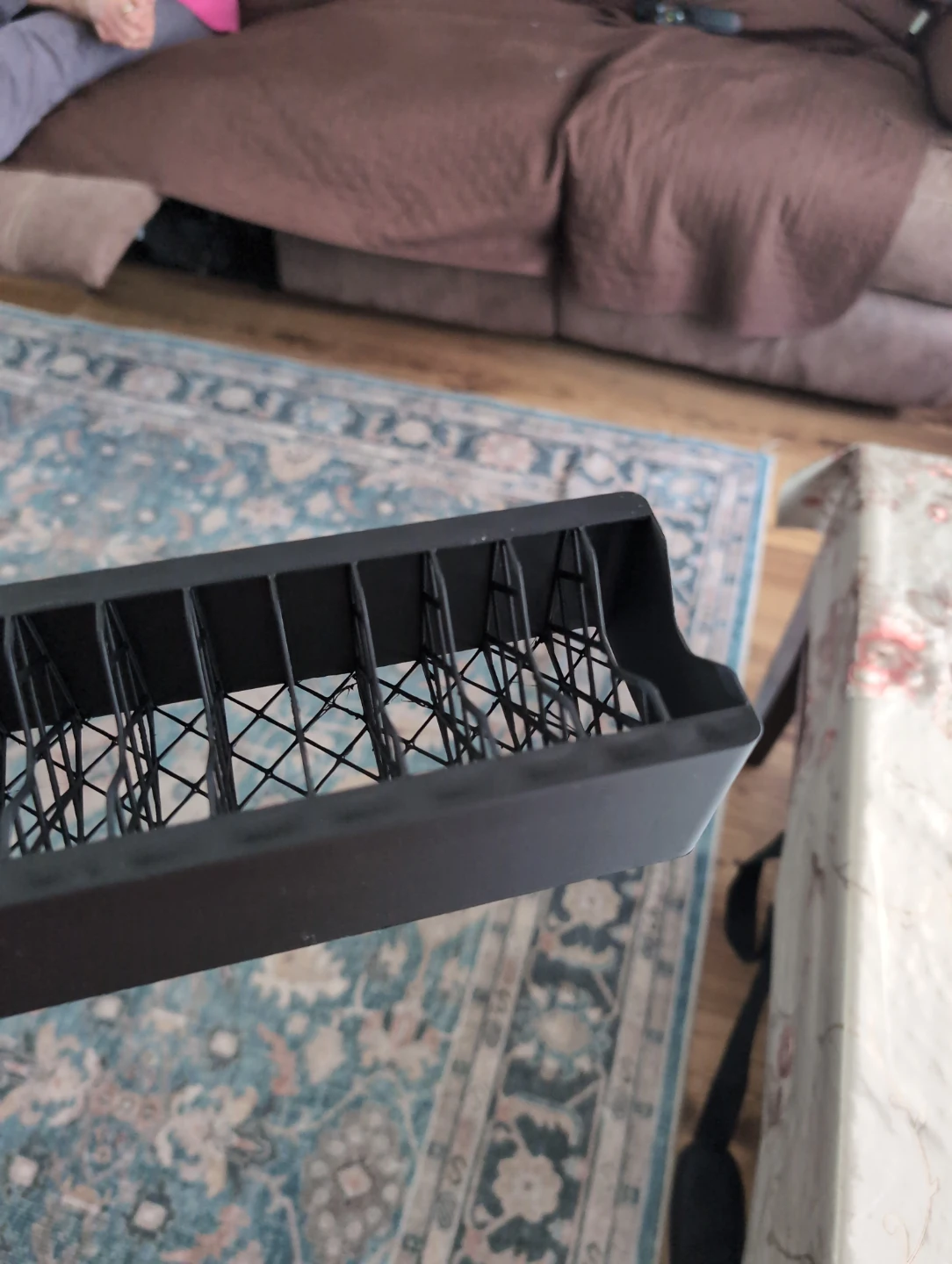 Black Grid Style cable organizer and storage organiser
