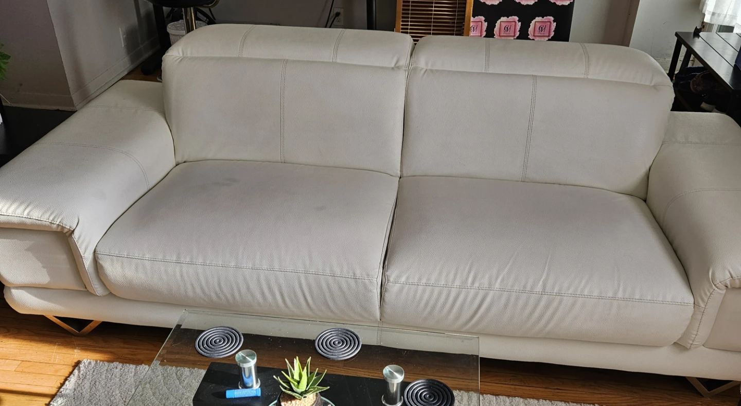 White Leather Sofa