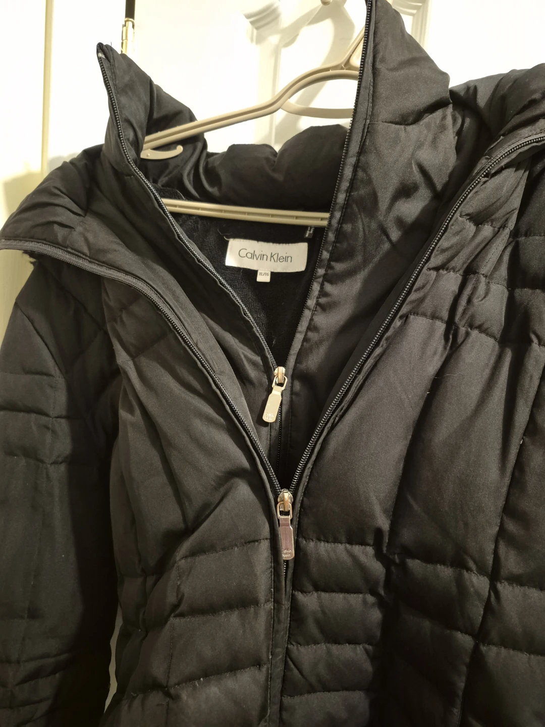 Calvin Klein Black Puffer Coat with Fur Hood - XL/TG - photo 4