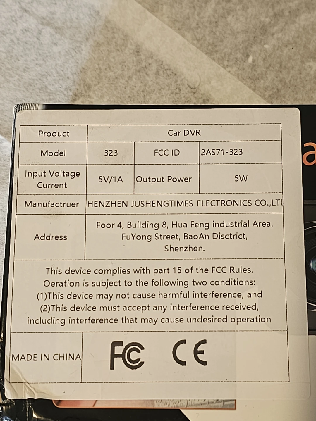Car DVR 323 DashCam - photo 2