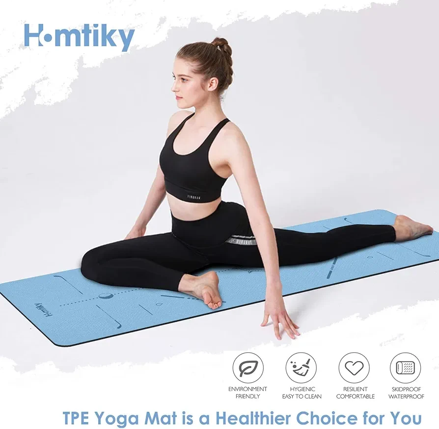 Homtiky Light Blue Yoga Mat