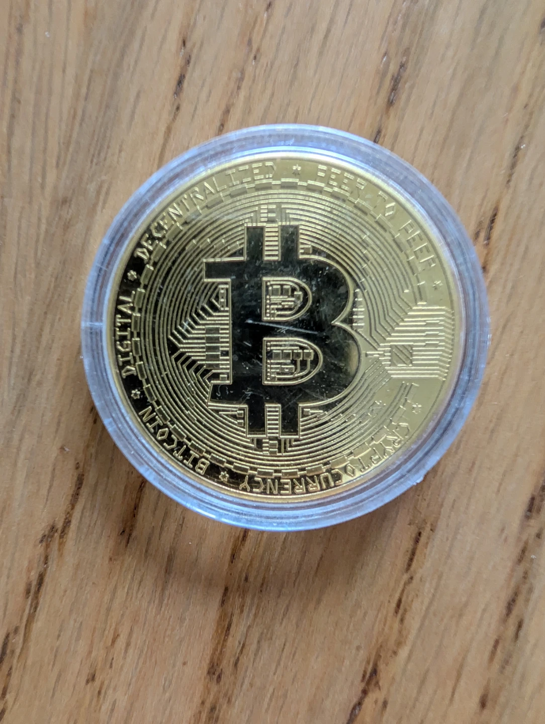 Gold Color Bitcoin Replica Coin | Collector’s Piece