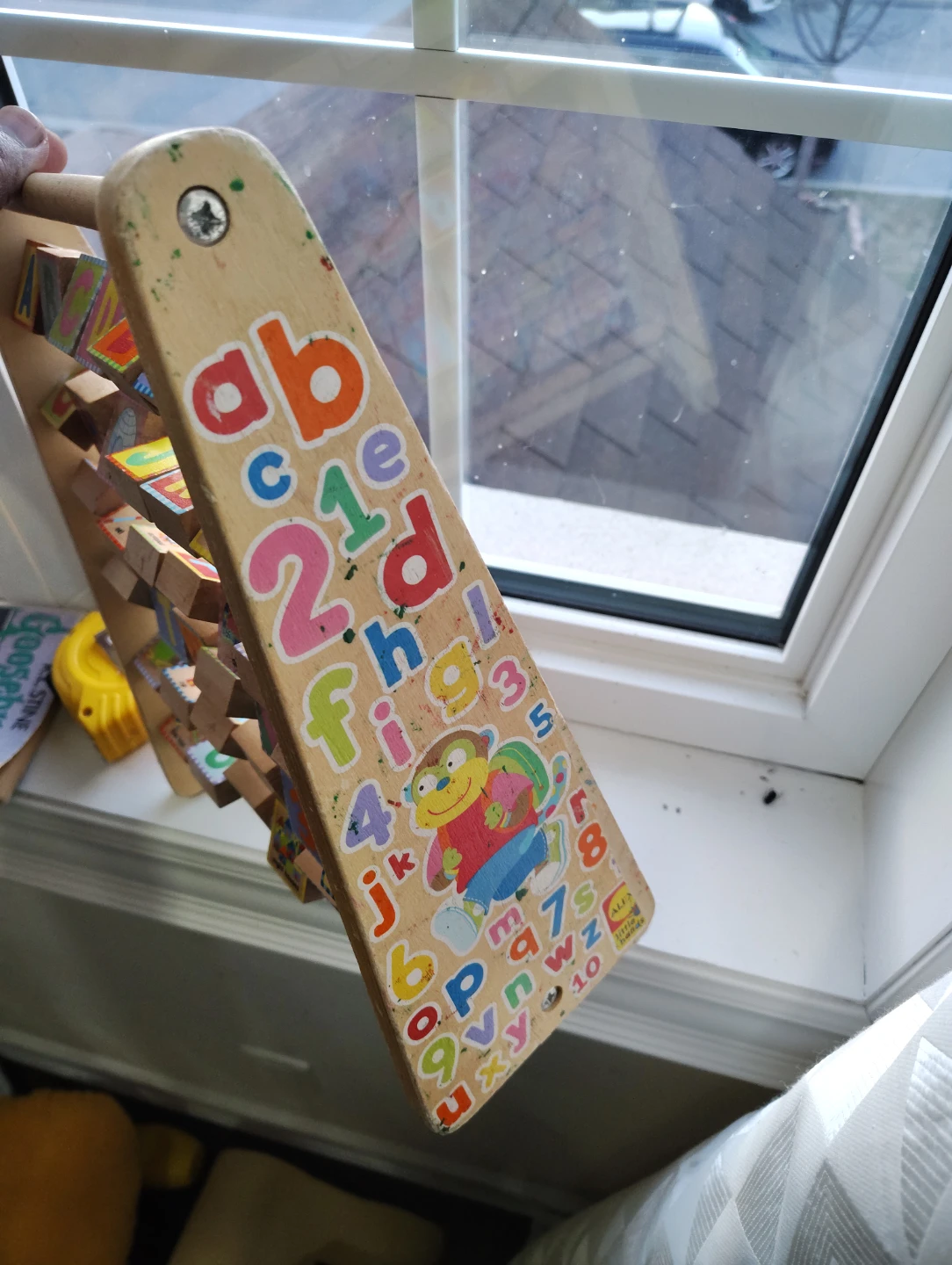Wooden Alphabet and Number Abacus Learning Toy - photo 2