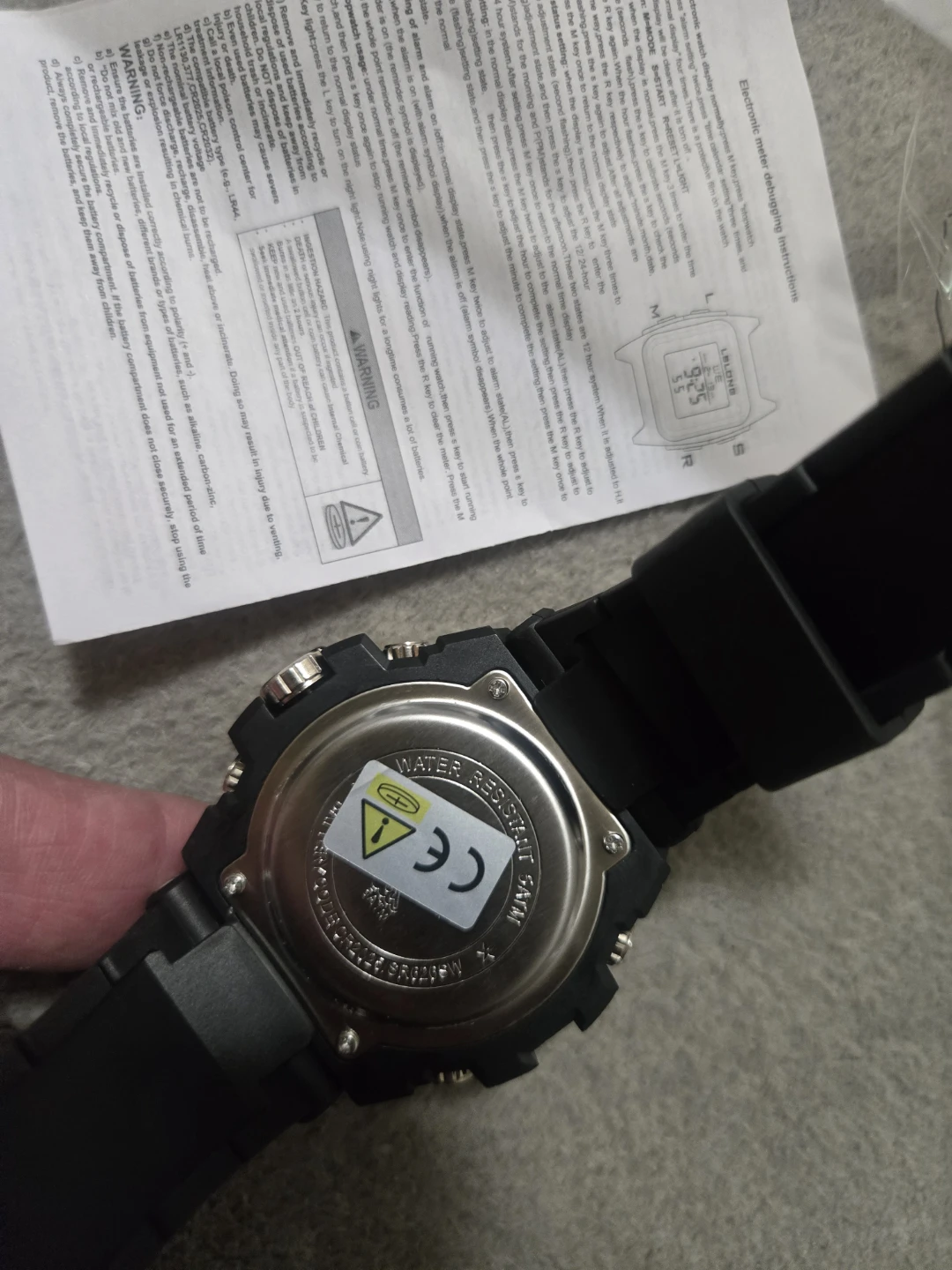 Sport Watch Gold Tone Digital Analog Dual Time WR 30M - photo 3