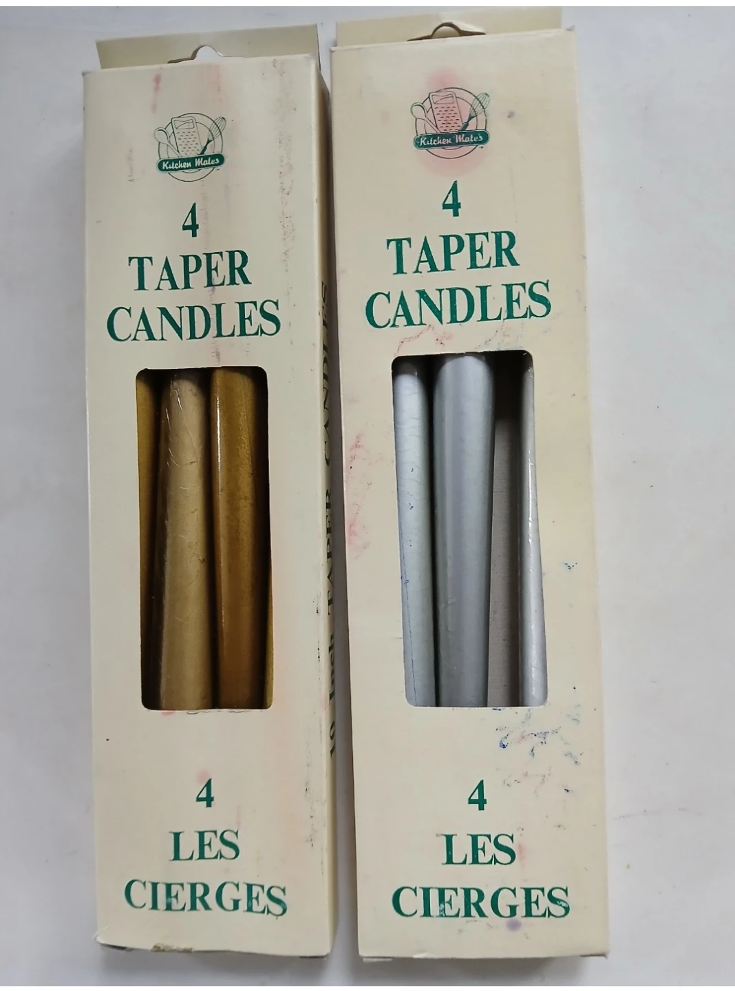 Kitchen Works Taper Candles - 7 Count (4 Gold, 3 Silver) All $6.