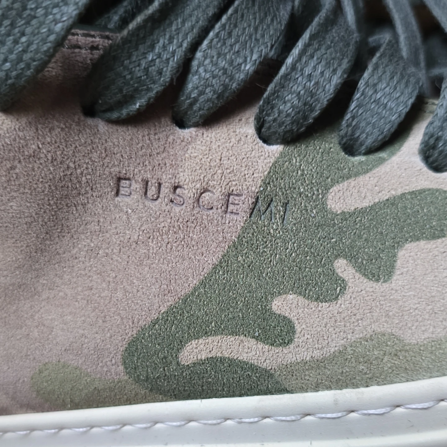 Buscemi Camo High-Top Sneakers with Gold Buckle - photo 4