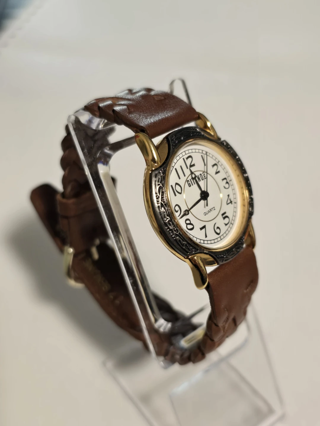 31.8mm Gitano Quartz Watch Brown Strap NEW BATTERY - photo 3