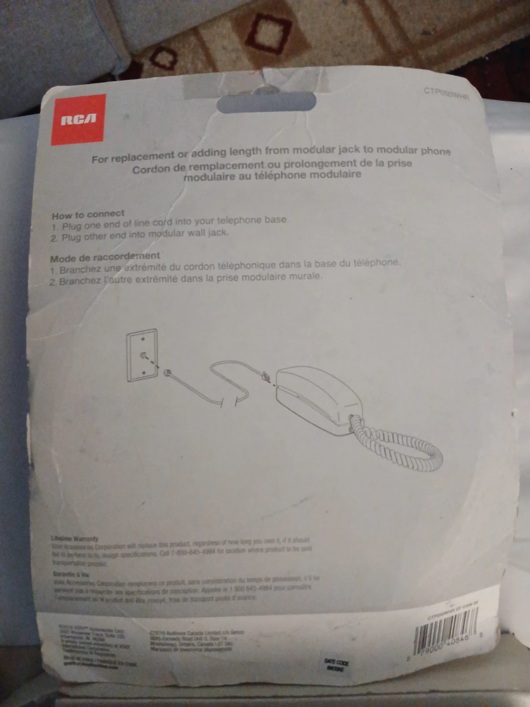 RCA Modular Phone Cord & Nortel Networks Wall Jack - photo 2