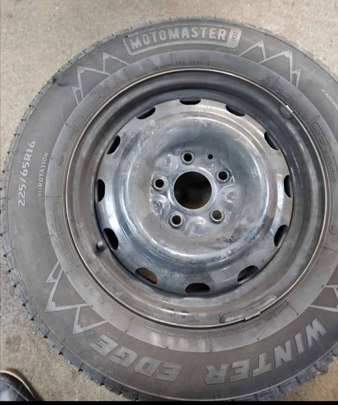 Motomaster Winter Edge Tire with Steel Rim