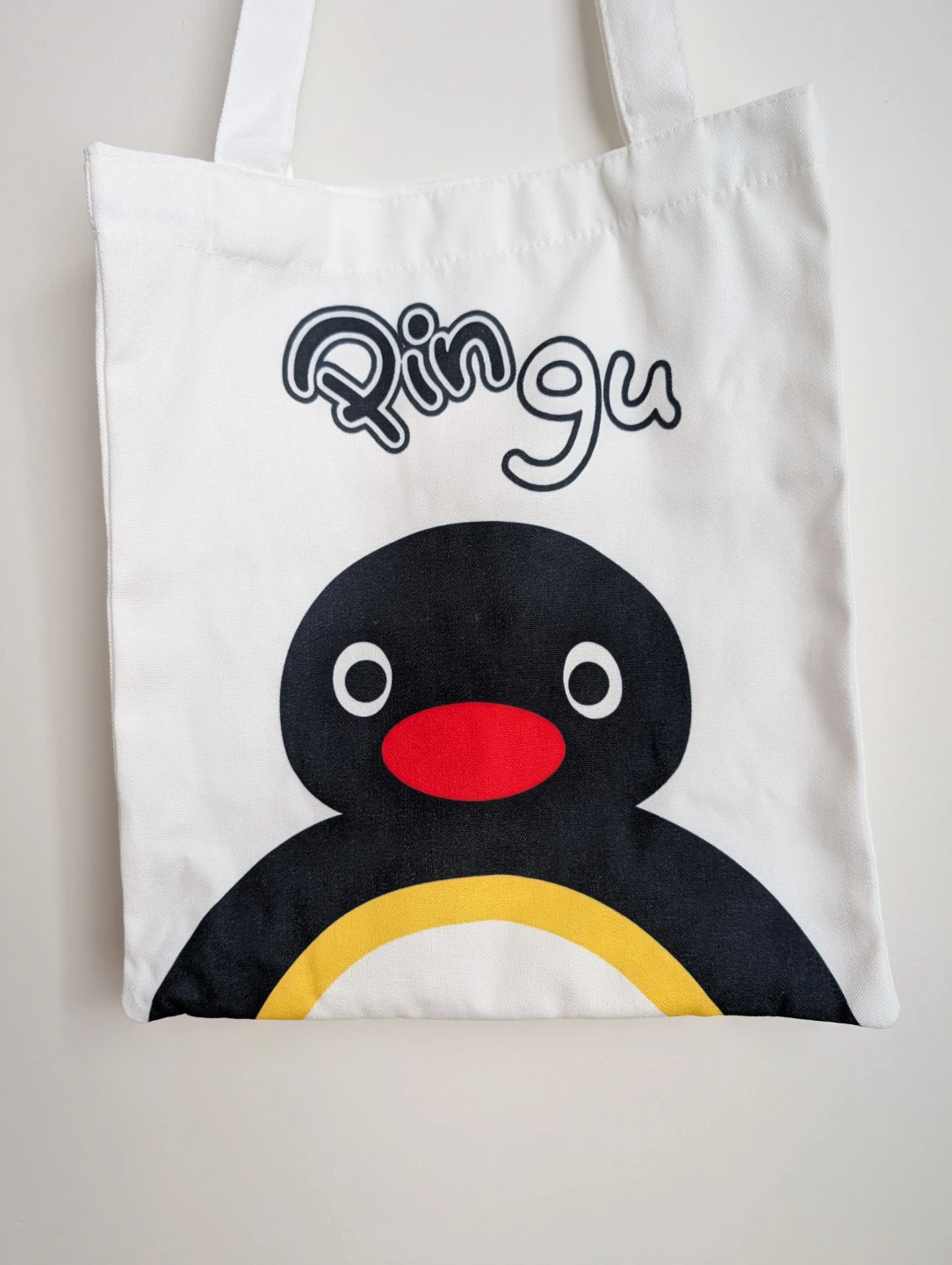 New White Pingu Tote Bag canvas - photo 2