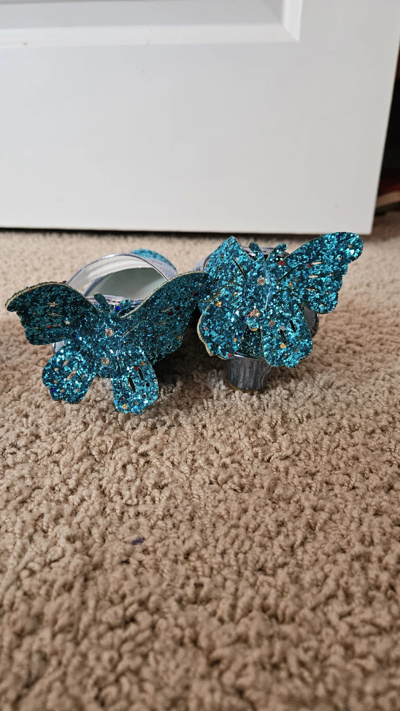 Kids' Sparkly Blue Butterfly Dress Shoes - photo 3