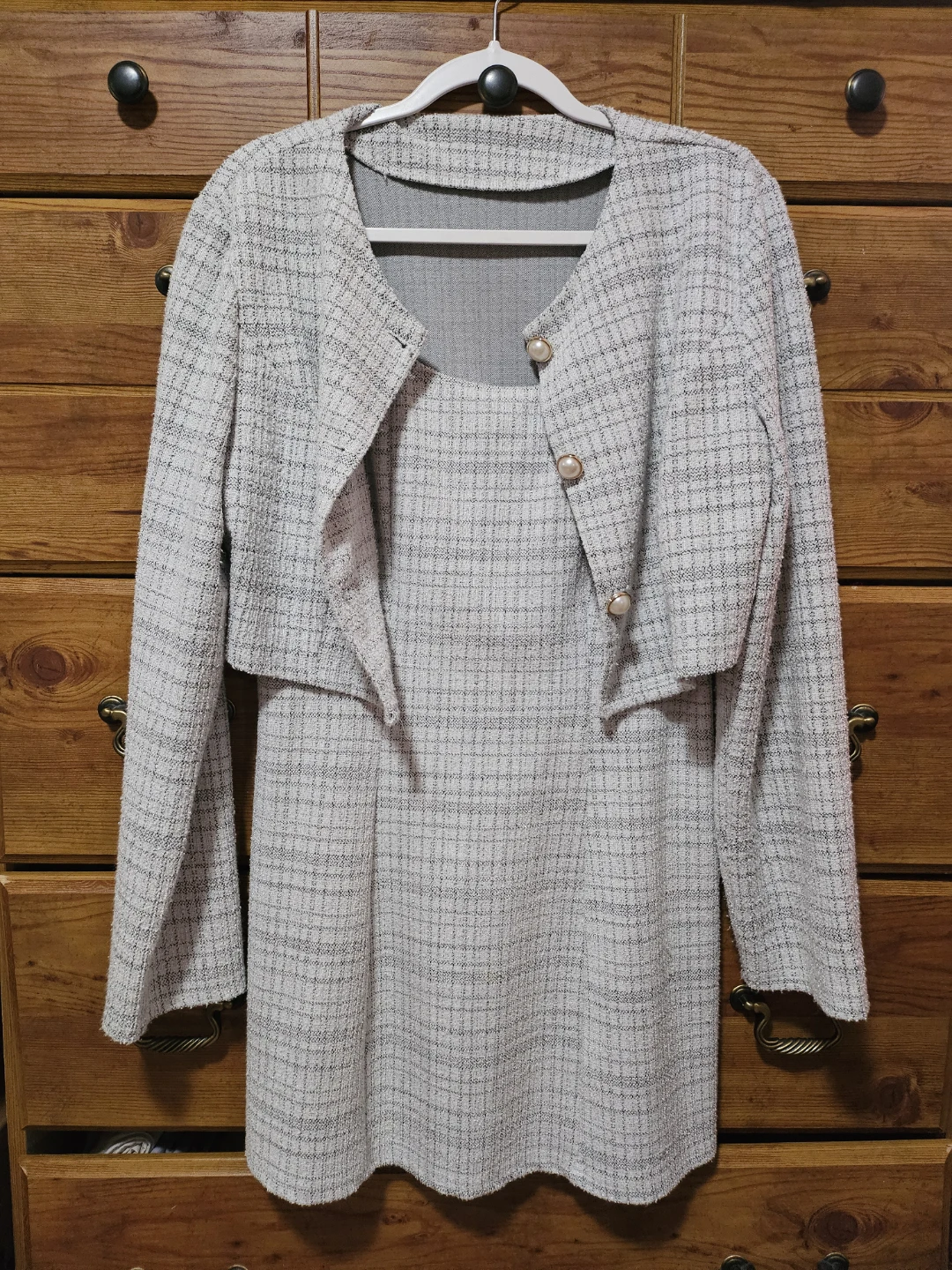 Tweed co-ord set | Mini Dress & Cropped Jacket
