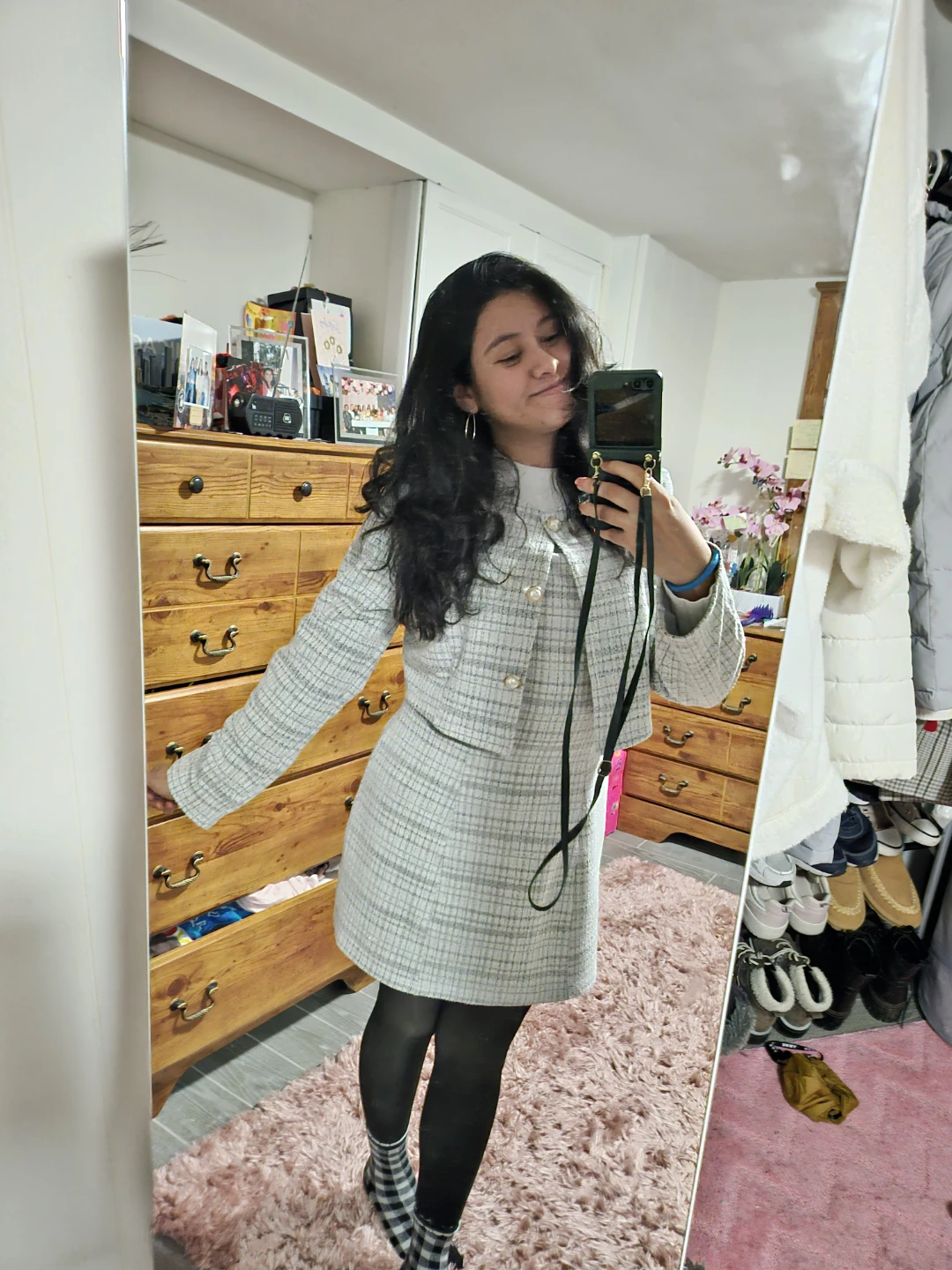 Tweed co-ord set | Mini Dress & Cropped Jacket - photo 4