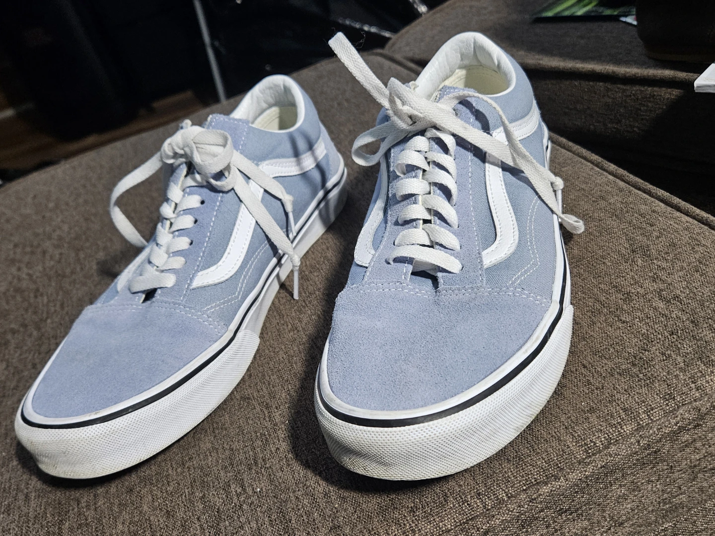 Vans Old Skool Light Blue Suede Skate Shoes - photo 3