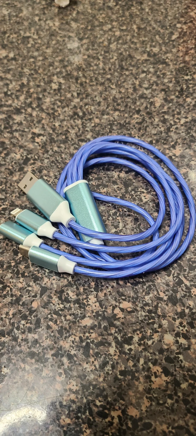 3-in-1 USB Charging Cable - Blue - photo 2