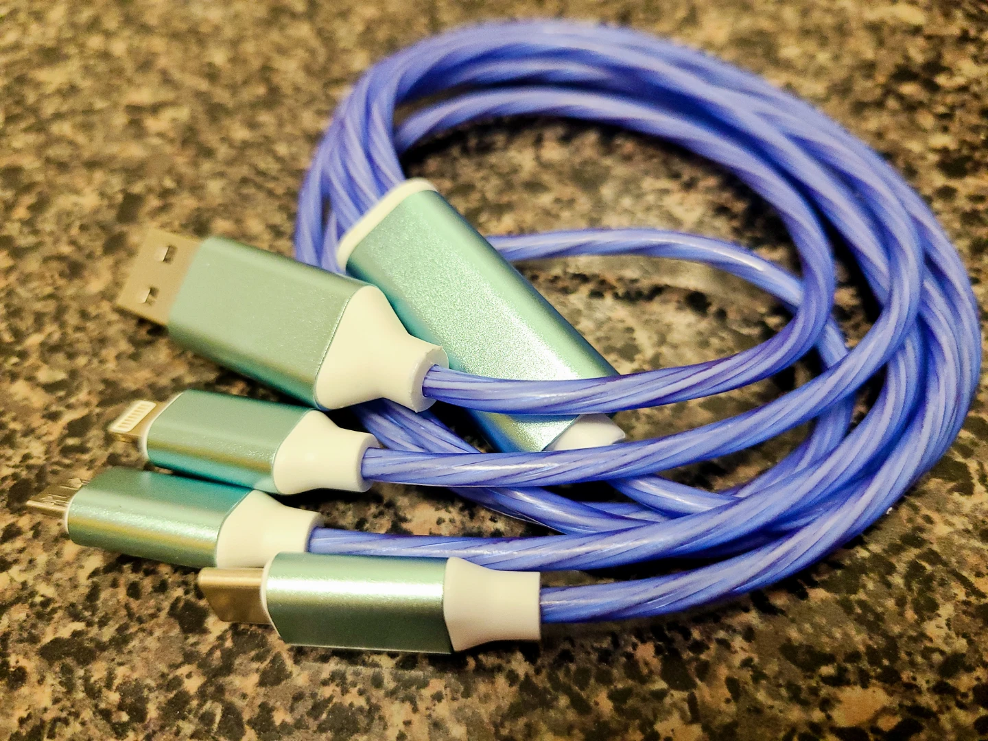 3-in-1 USB Charging Cable - Blue - photo 3