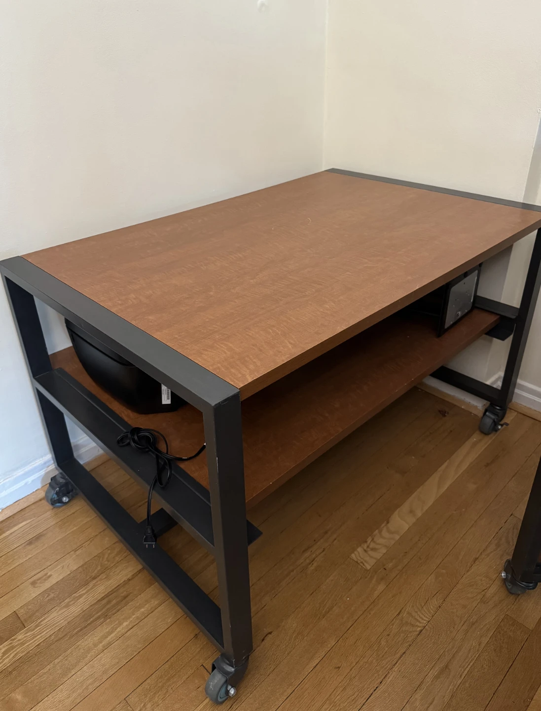 Wood and Metal Rolling Cart/Stand