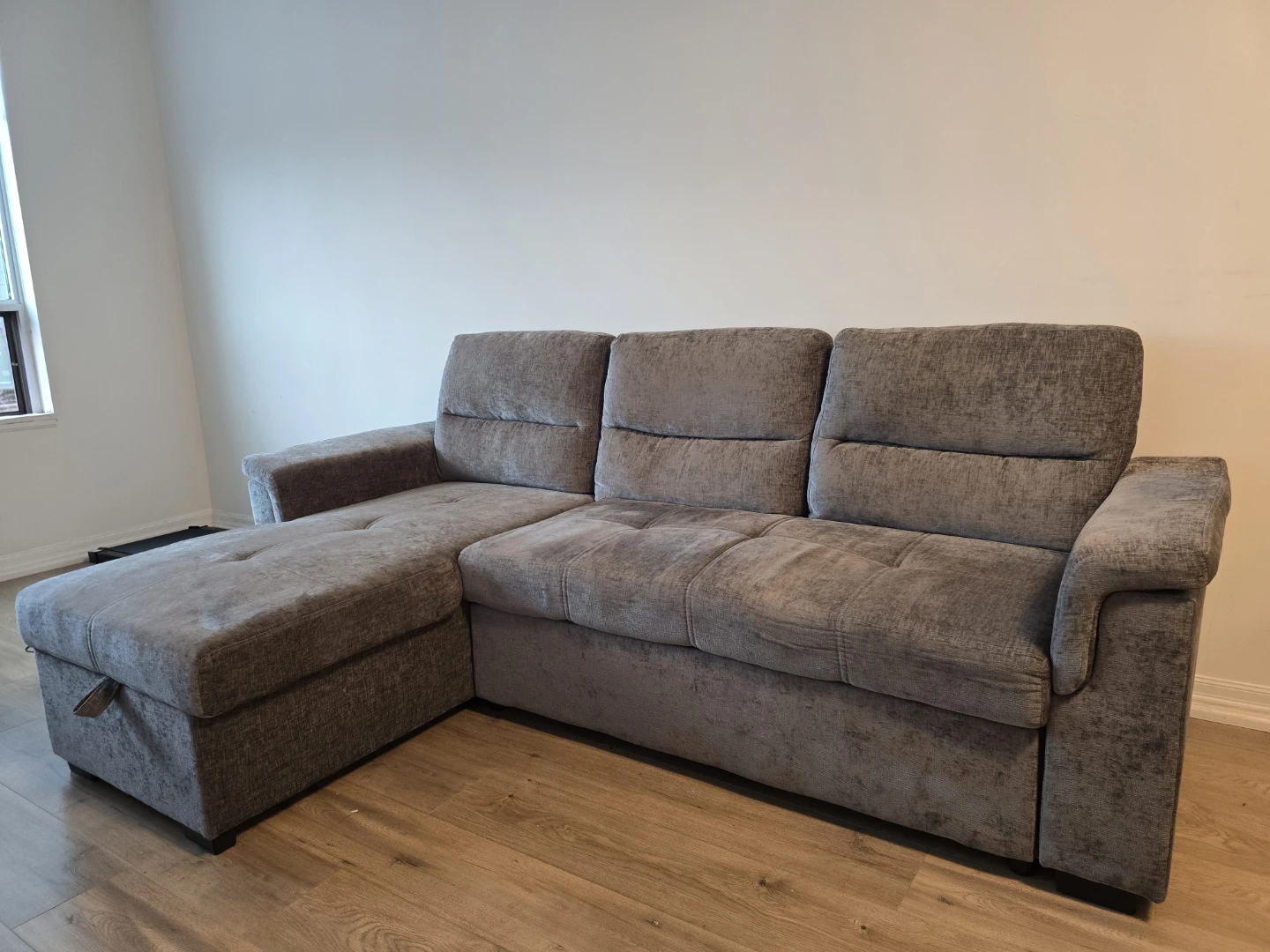 Large 91" Sofa Bed with Storage - Like New - Moving Sale - photo 2