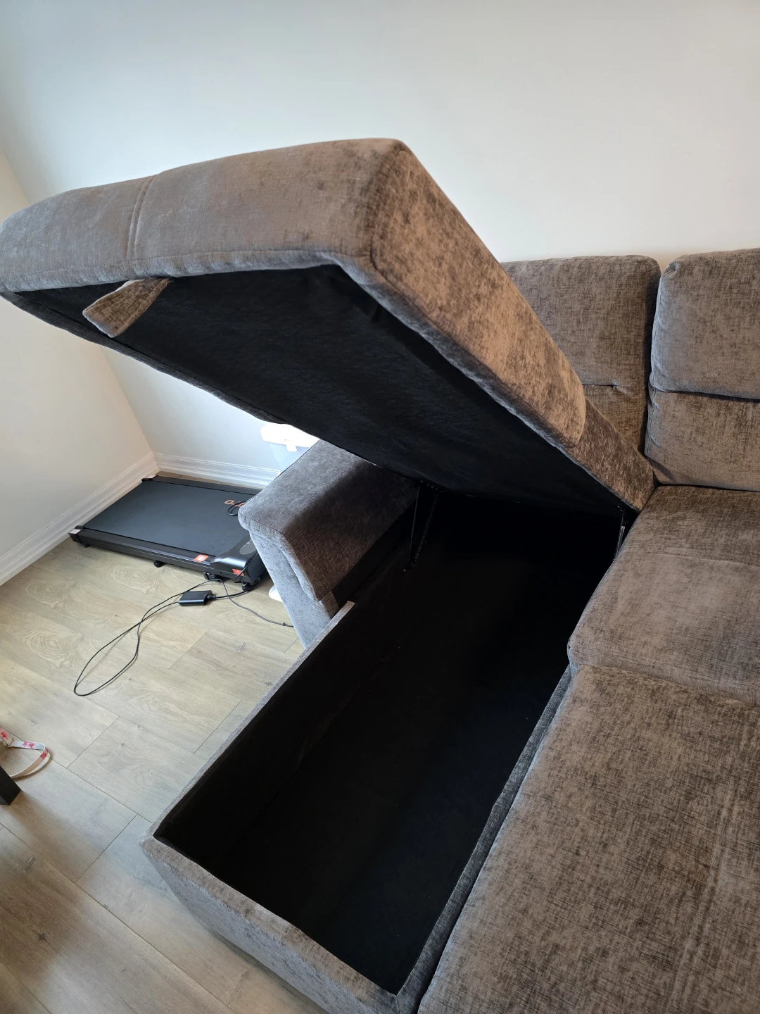 Large 91" Sofa Bed with Storage - Like New - Moving Sale - photo 3