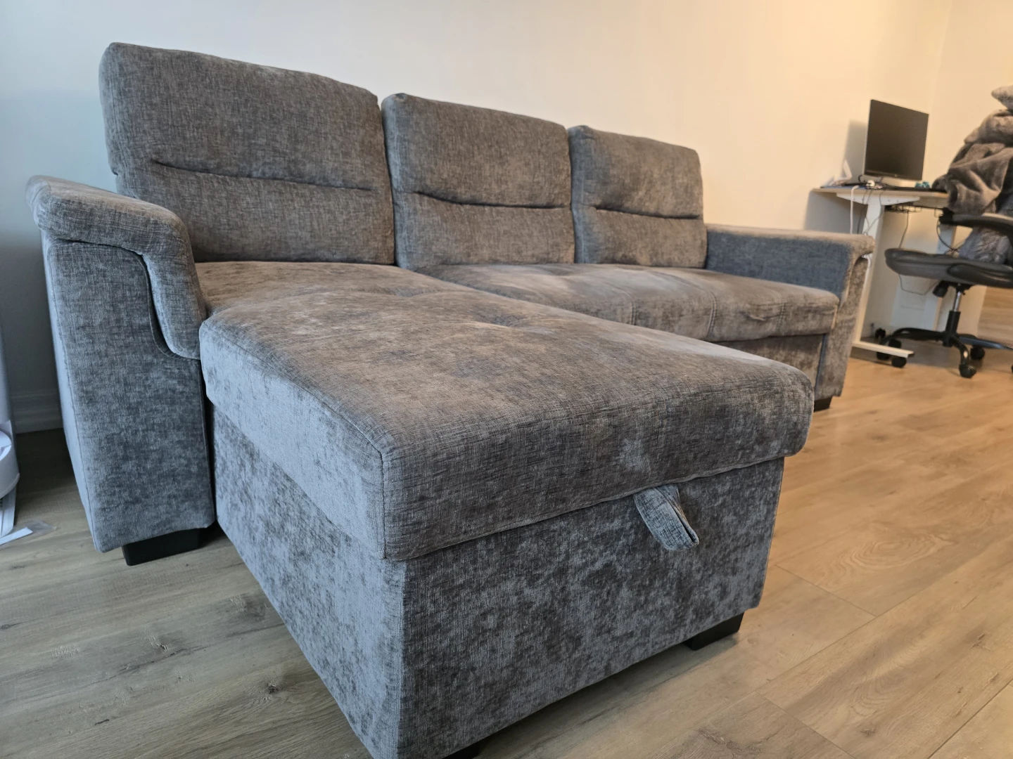 Large 91" Sofa Bed with Storage - Like New - Moving Sale - photo 5
