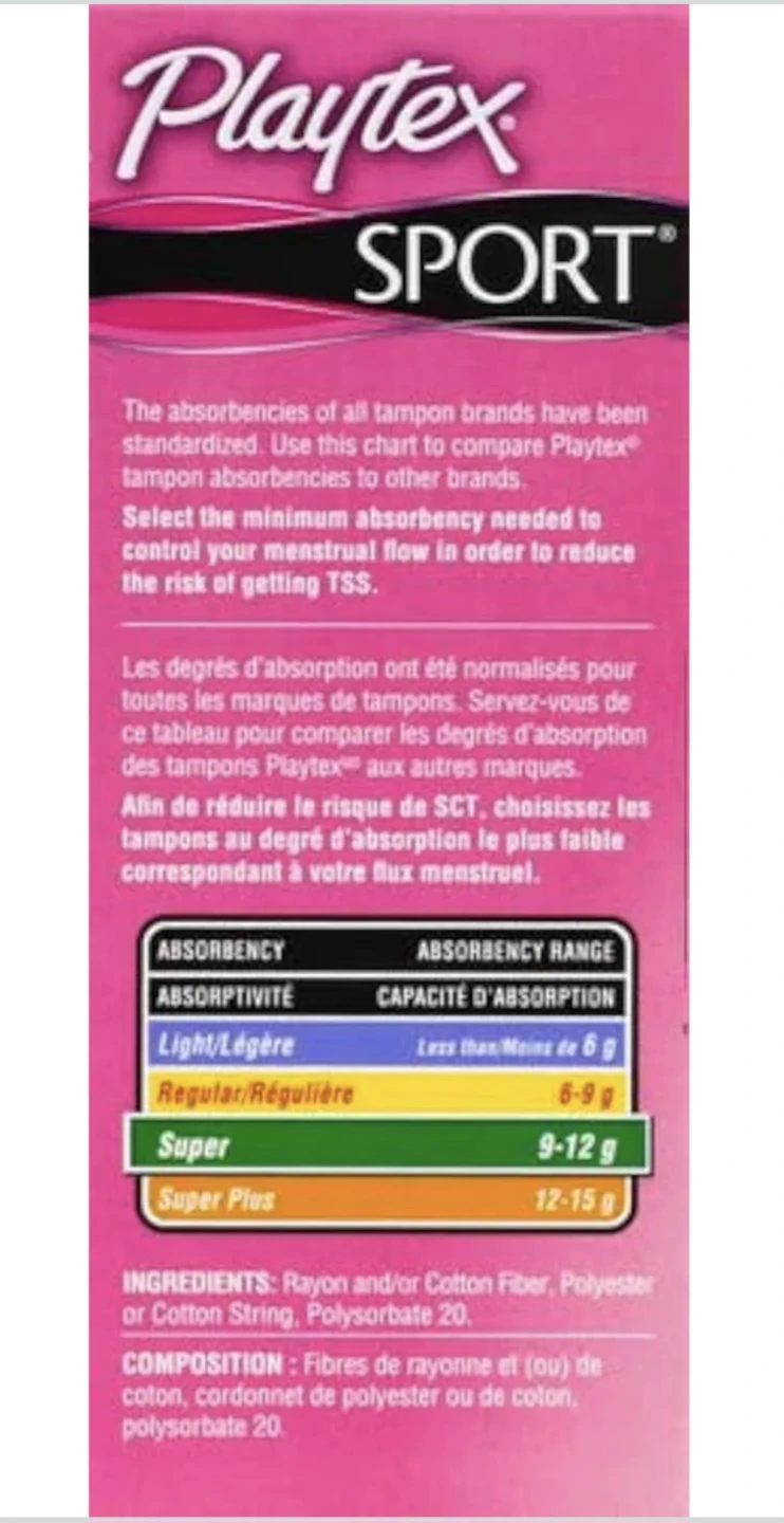 2-1 Playtex Sport Super Absorbency Tampons - 18 count - photo 4