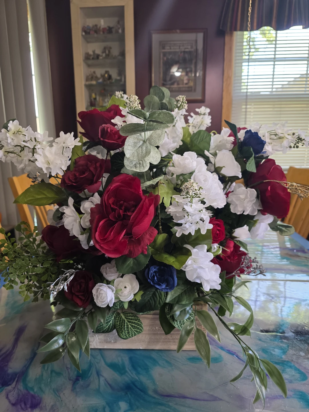 Artificial Floral Arrangement in Wooden Box - photo 3