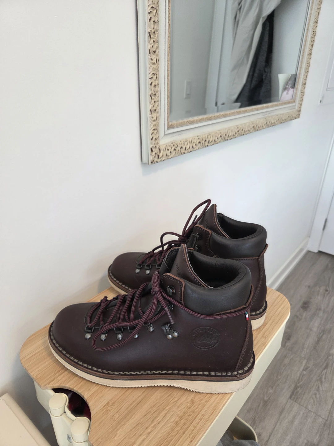 DIEMME Brown Leather Hiking Boots - Size 43