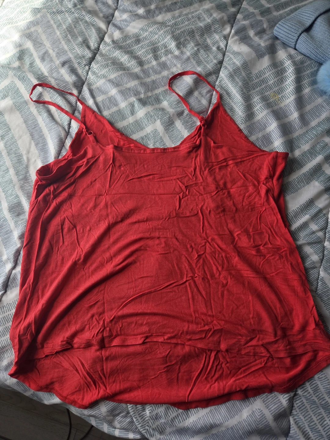 Red Spaghetti Strap Tank Top