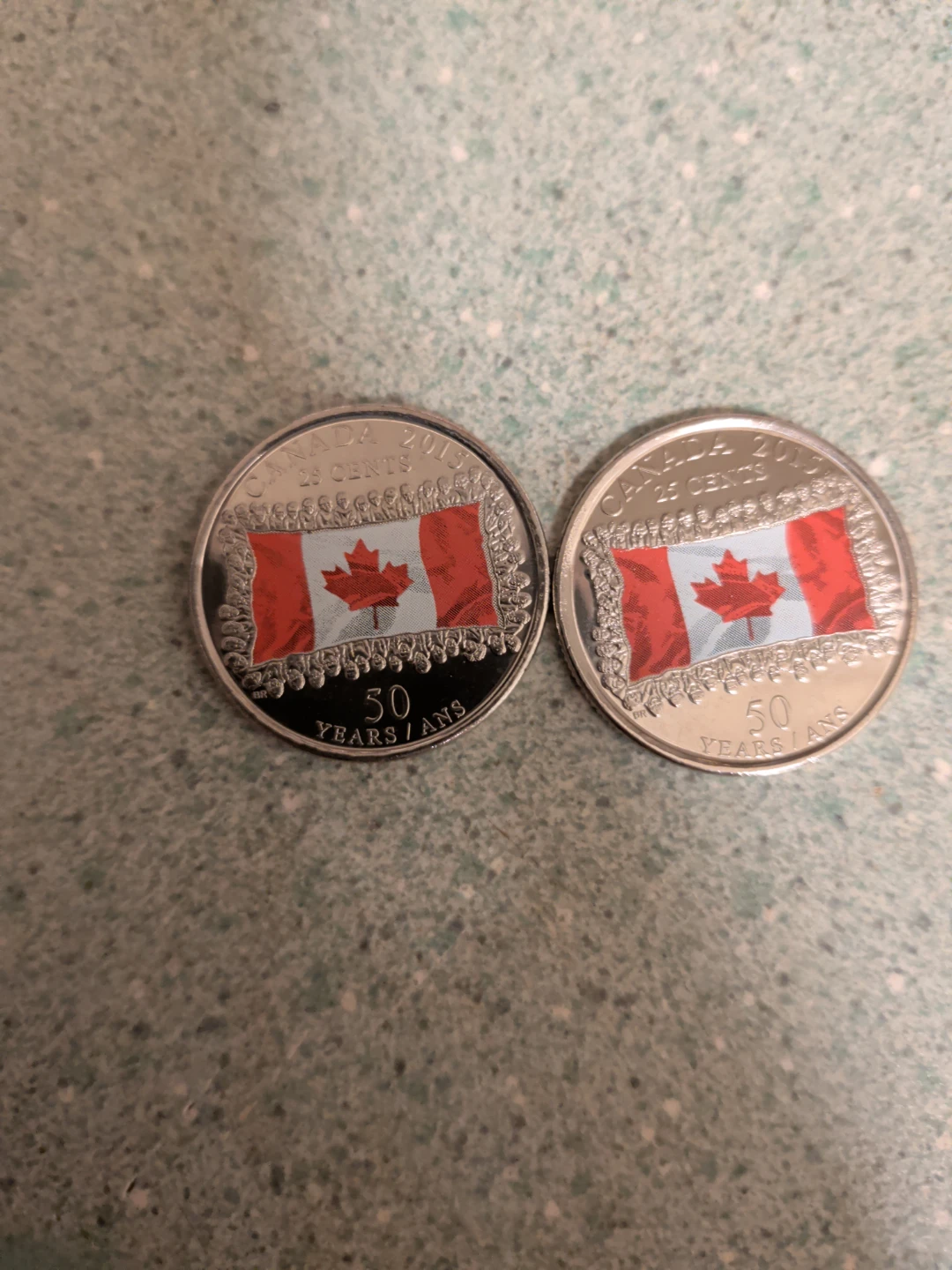 Canada 2013 25 Cents Coins (2) - 50 Years