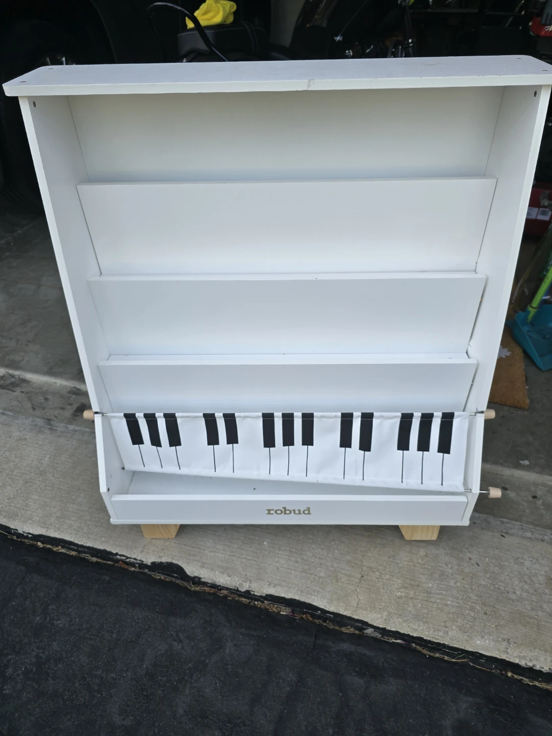 Robud White Piano Book Display Shelf - photo 2