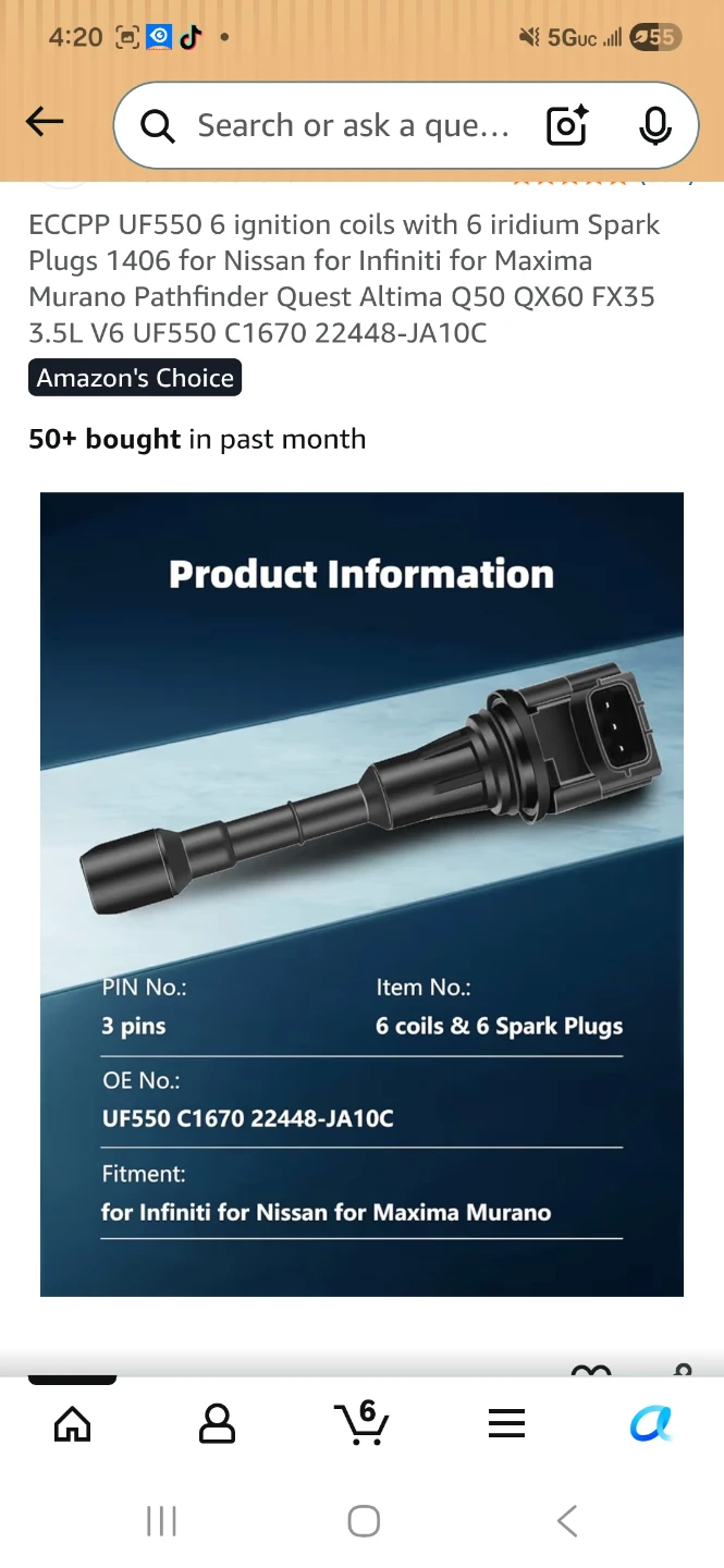 ECCPP UF550 Ignition Coils with Spark Plugs - photo 3