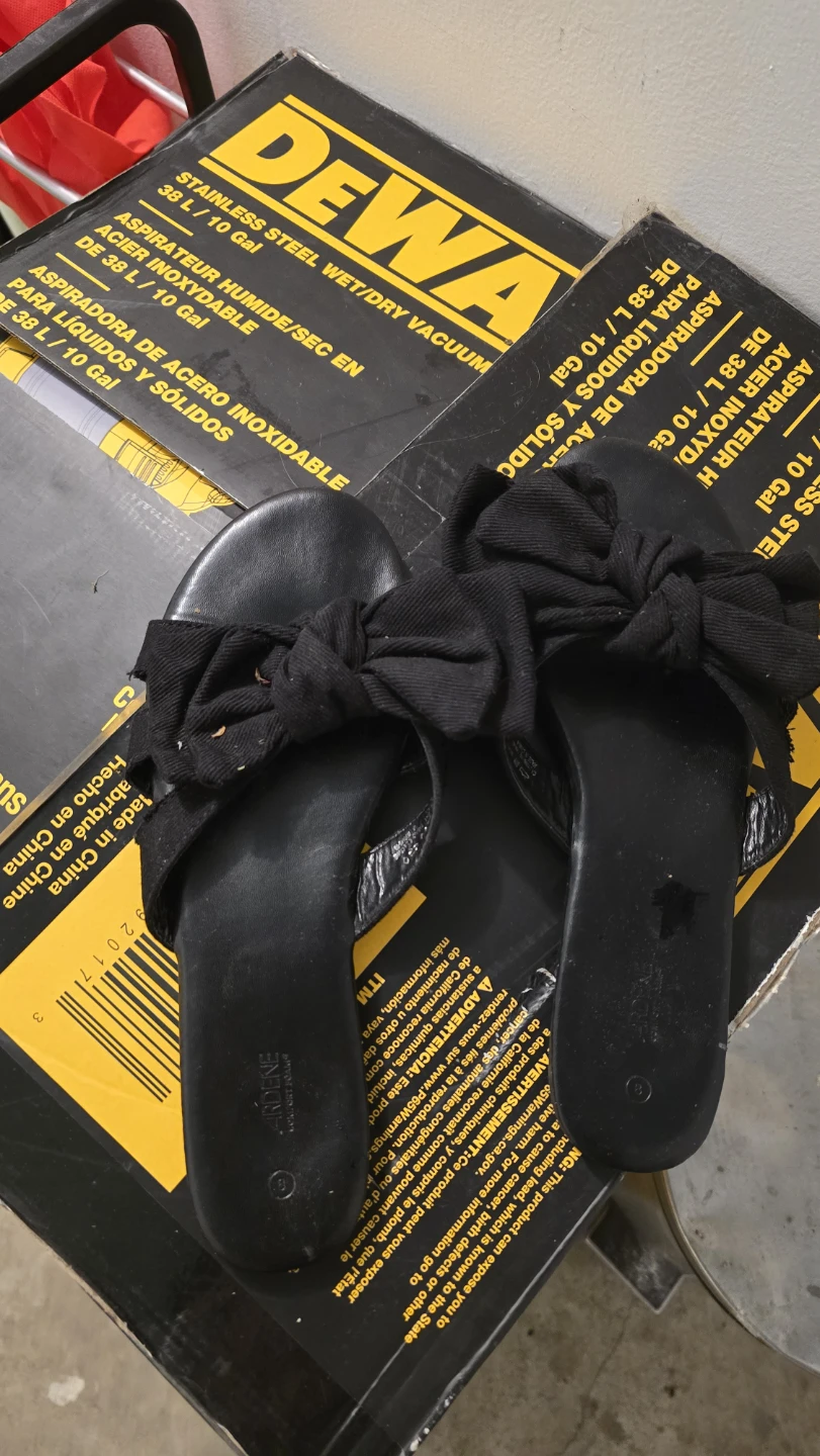 Black Bow Sandals Size 8
