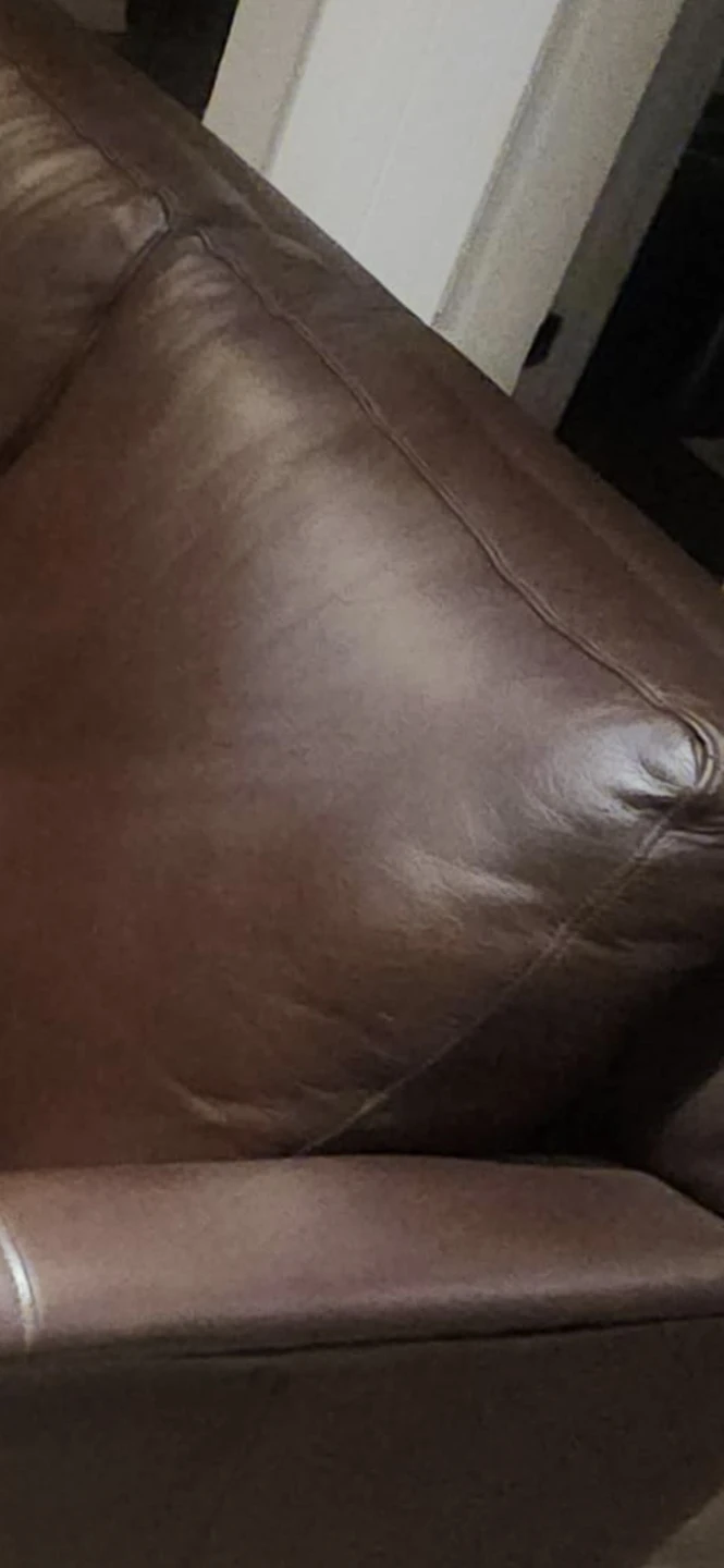 Brown Raw Hide Leather 3-Seater Sofa.P/U CLARKSON - photo 3