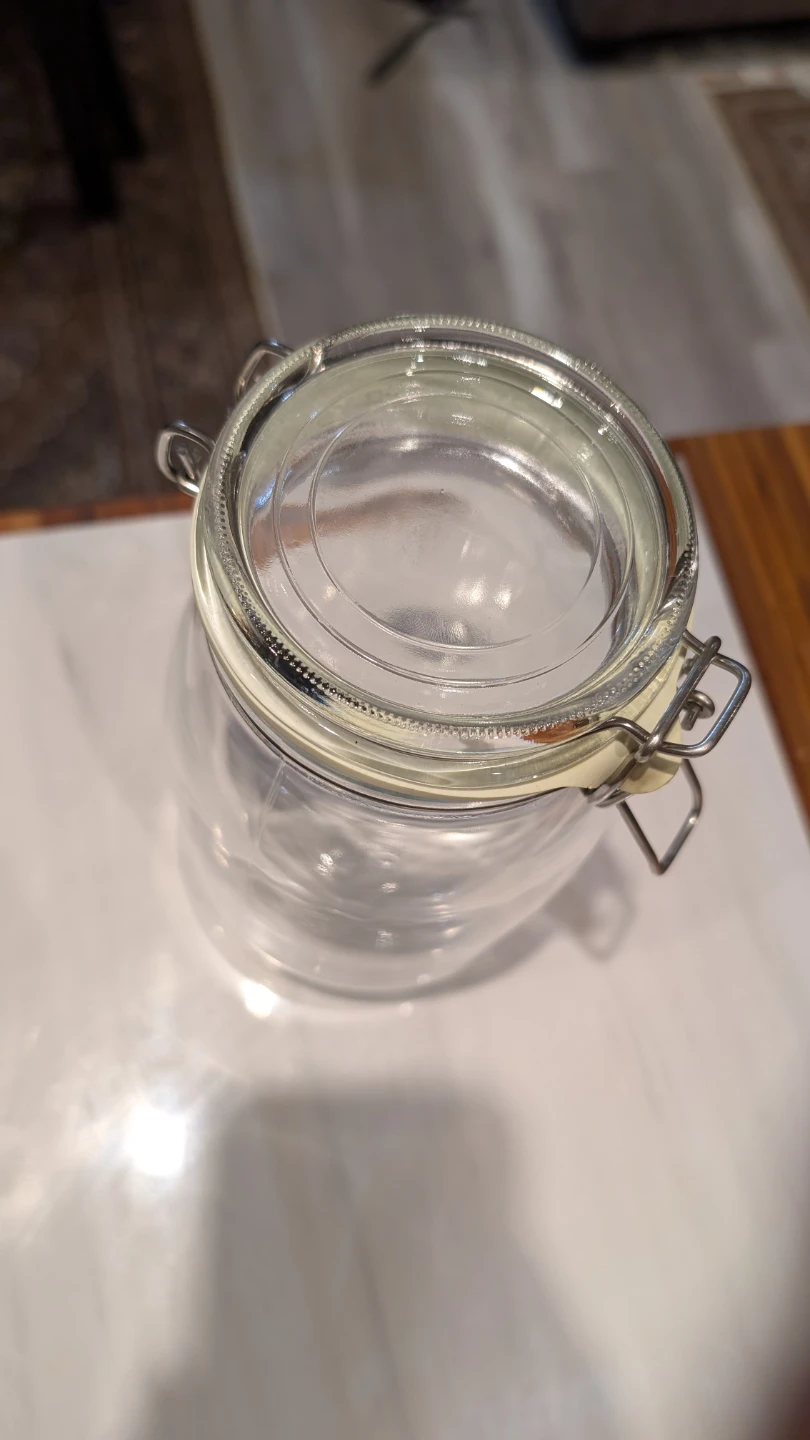 IKEA Glass Storage Jar with Swing Top Lid - photo 3